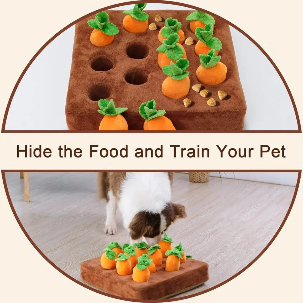 Carrot Patch Snuffle Mat, Foraging Enrichment Puzzle Feeder for Dogs